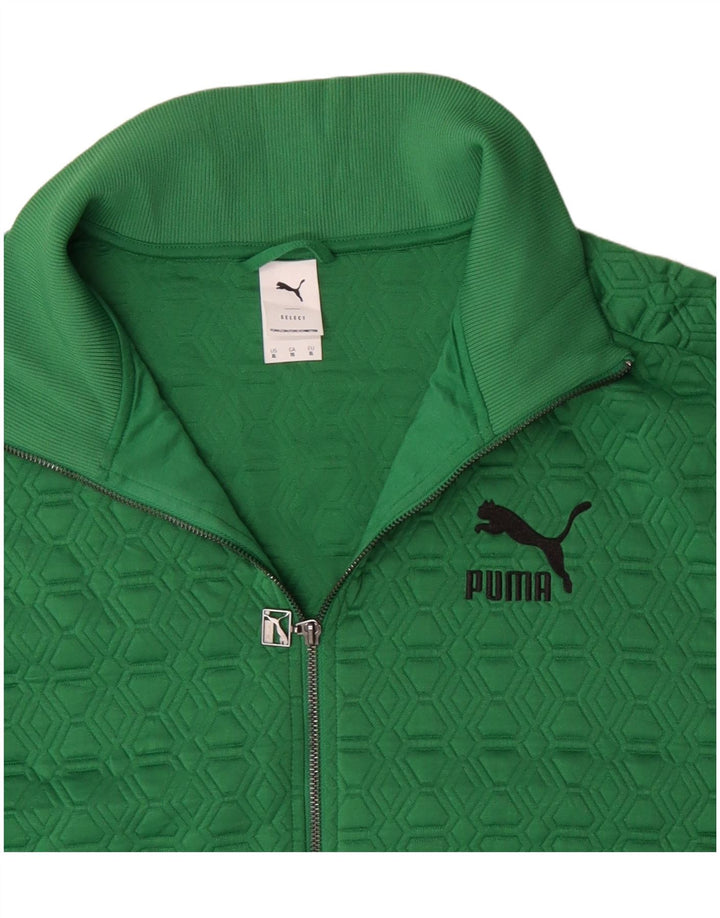 Puma muška trenirka gornja jakna XL zeleni geometrijski poliester