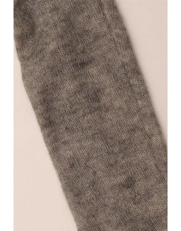 Vintage ženski kardigan džemper UK 16 Veliki sivi flekasti elastin