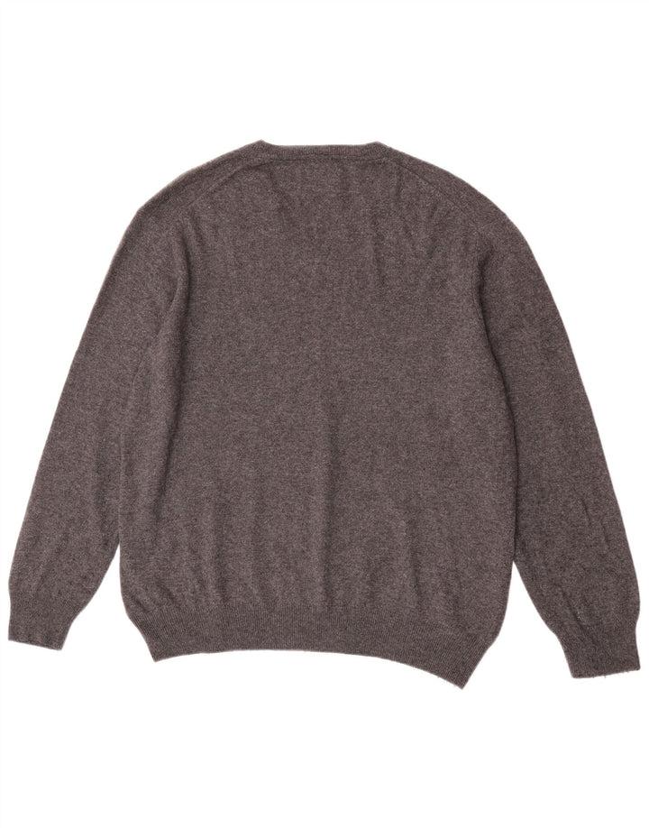 Marks & Spencer muški pulover s v-izrezom Blue Harbor XL siva vunena