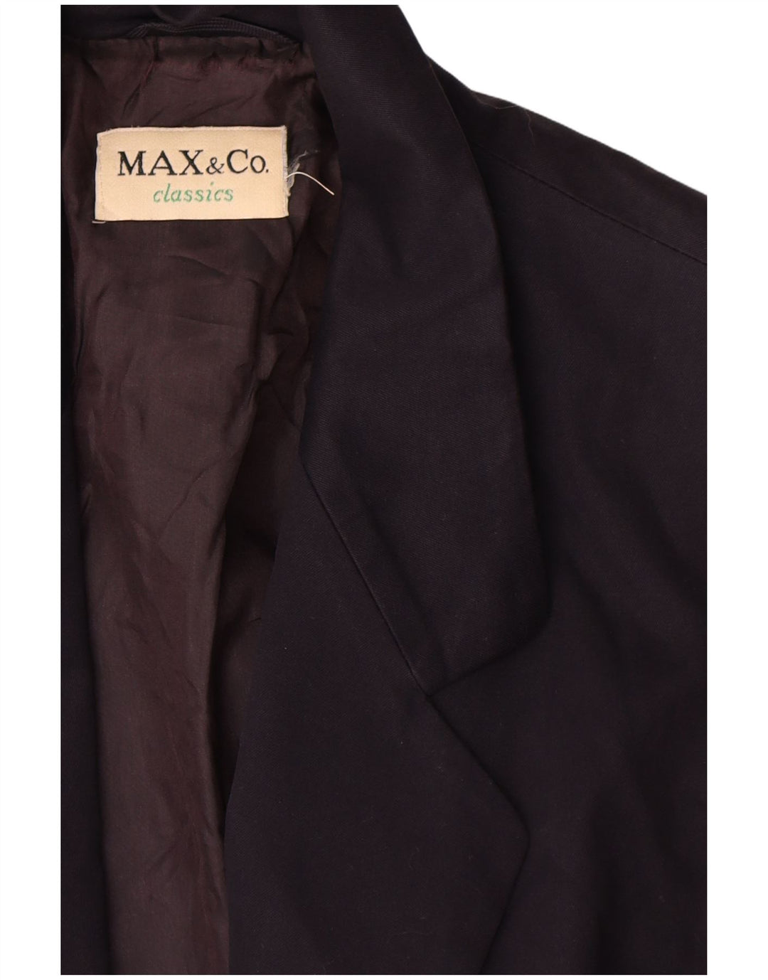 Max & Co. Ženska jakna s 2 gumba UK 12 Srednje tamnoplavi pamuk