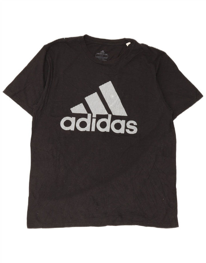 Adidas muška velika crna majica s grafičkim motivima