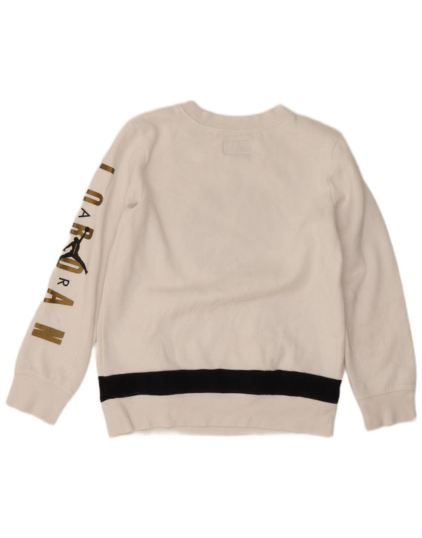 Jordan Boys Graphic Hoodie Džemper 10-11 godina srednji bijeli pamuk