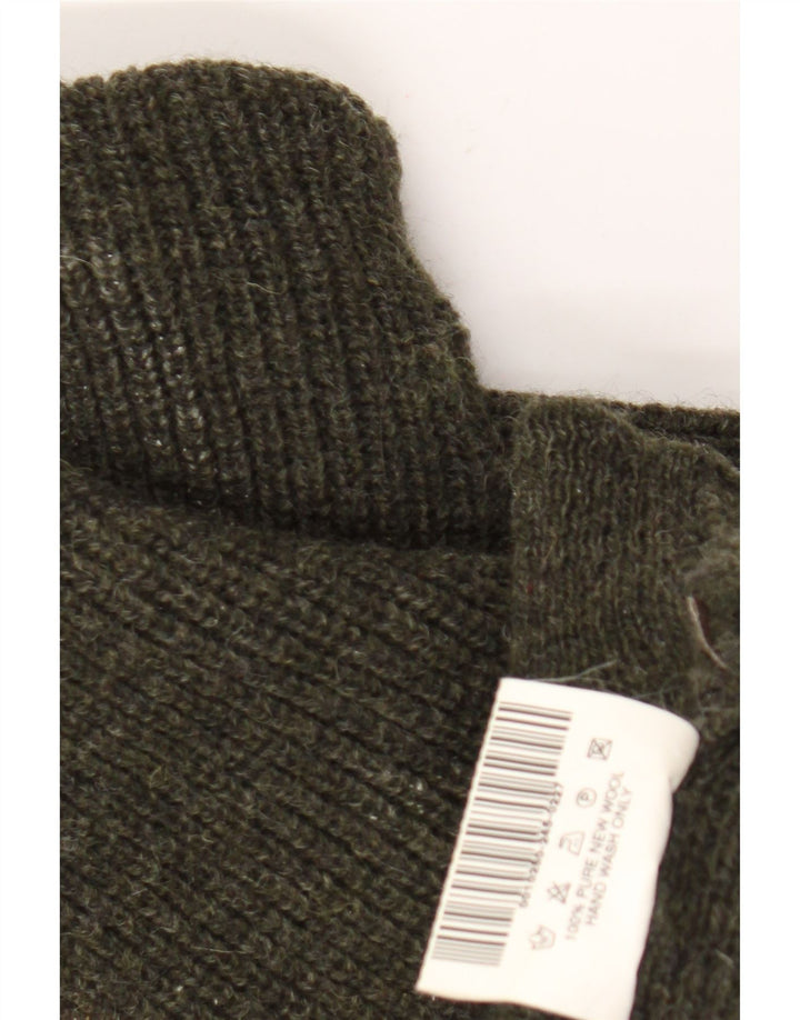 Barbour muški pulover s izrezom s patentnim zatvaračem XL kaki nova vuna