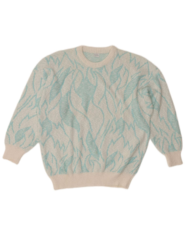 VINTAGE ženski džemper s okruglim izrezom IT 50 XL tirkizne boje