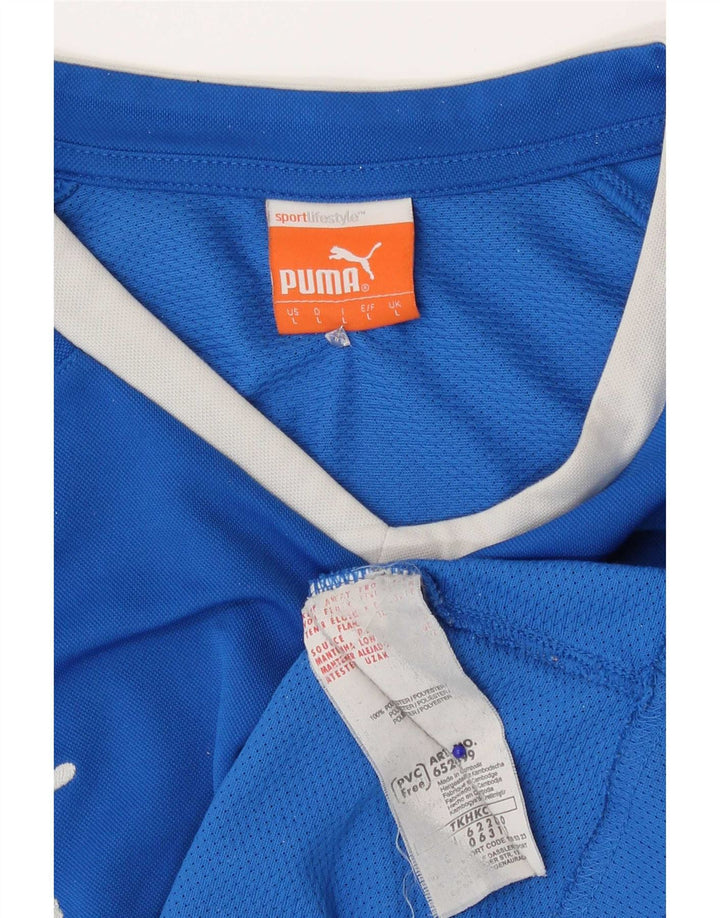 Puma muška majica kratkih rukava Large Blue Colourblock Poliester