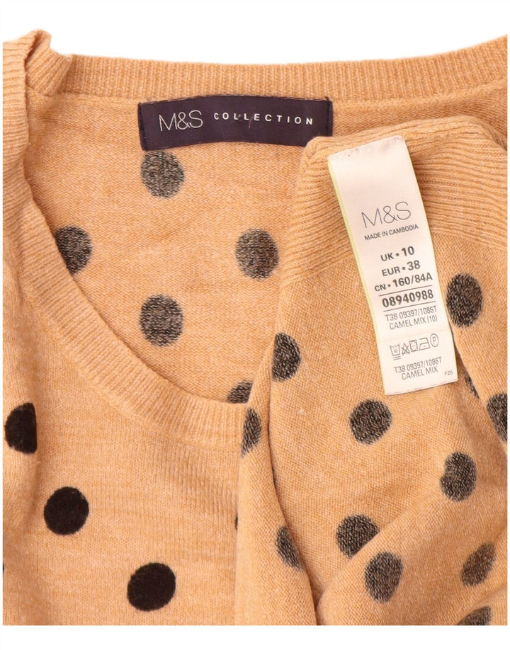 MARKS & SPENCER Ženski džemper s veznim izrezom UK 10 Small Beige