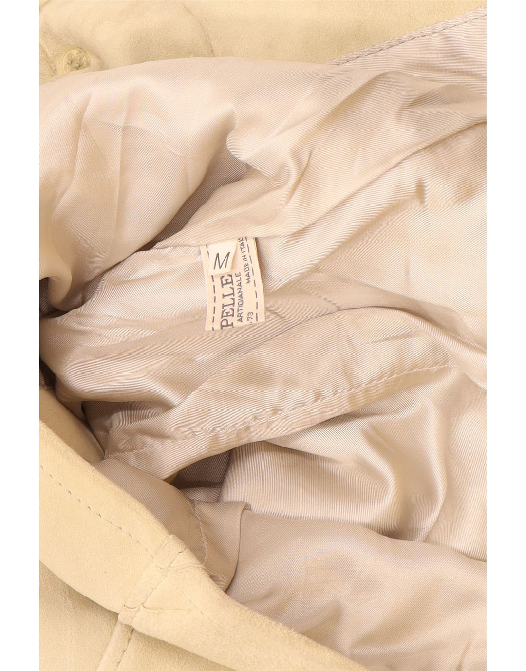 Vintage ženska jakna od brušene kože UK 12 srednje bež kože