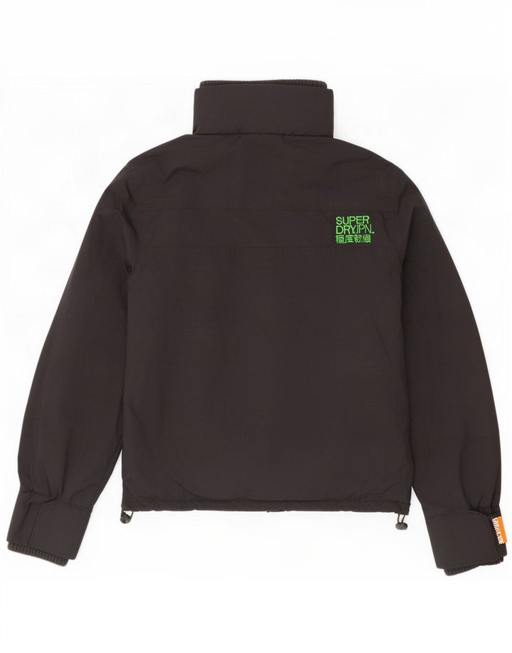 Superdry Muška kišna jakna UK 40 Veliki crni najlon