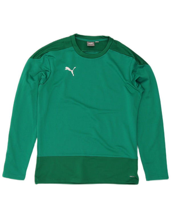 Puma muška majica dugih rukava srednje zelene boje