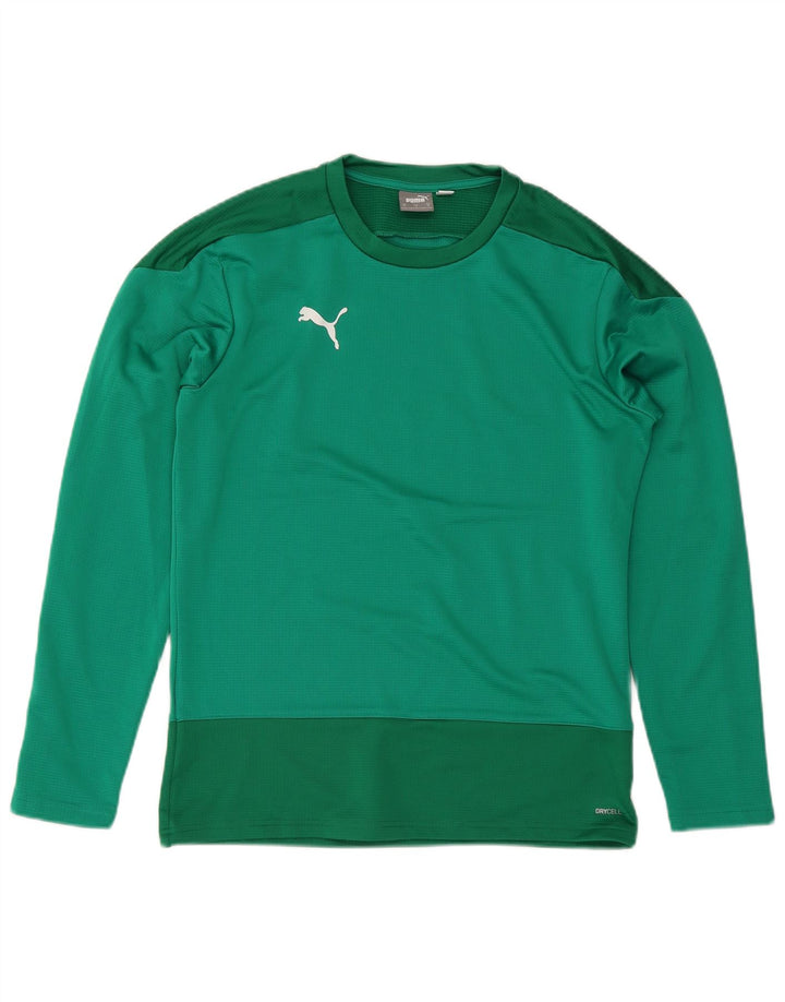 Puma muška majica dugih rukava srednje zelene boje