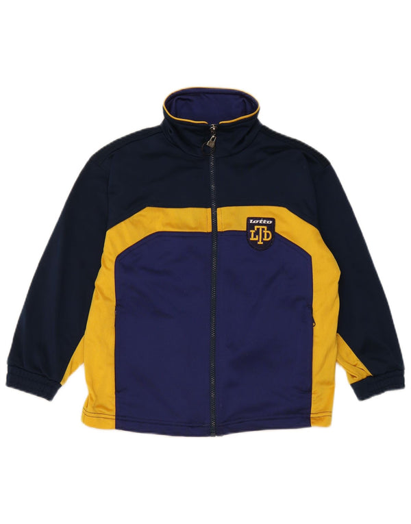 Lotto Boys Tracksuit Top Jacket 11-12 Years Medium Navy Blue Colourblock