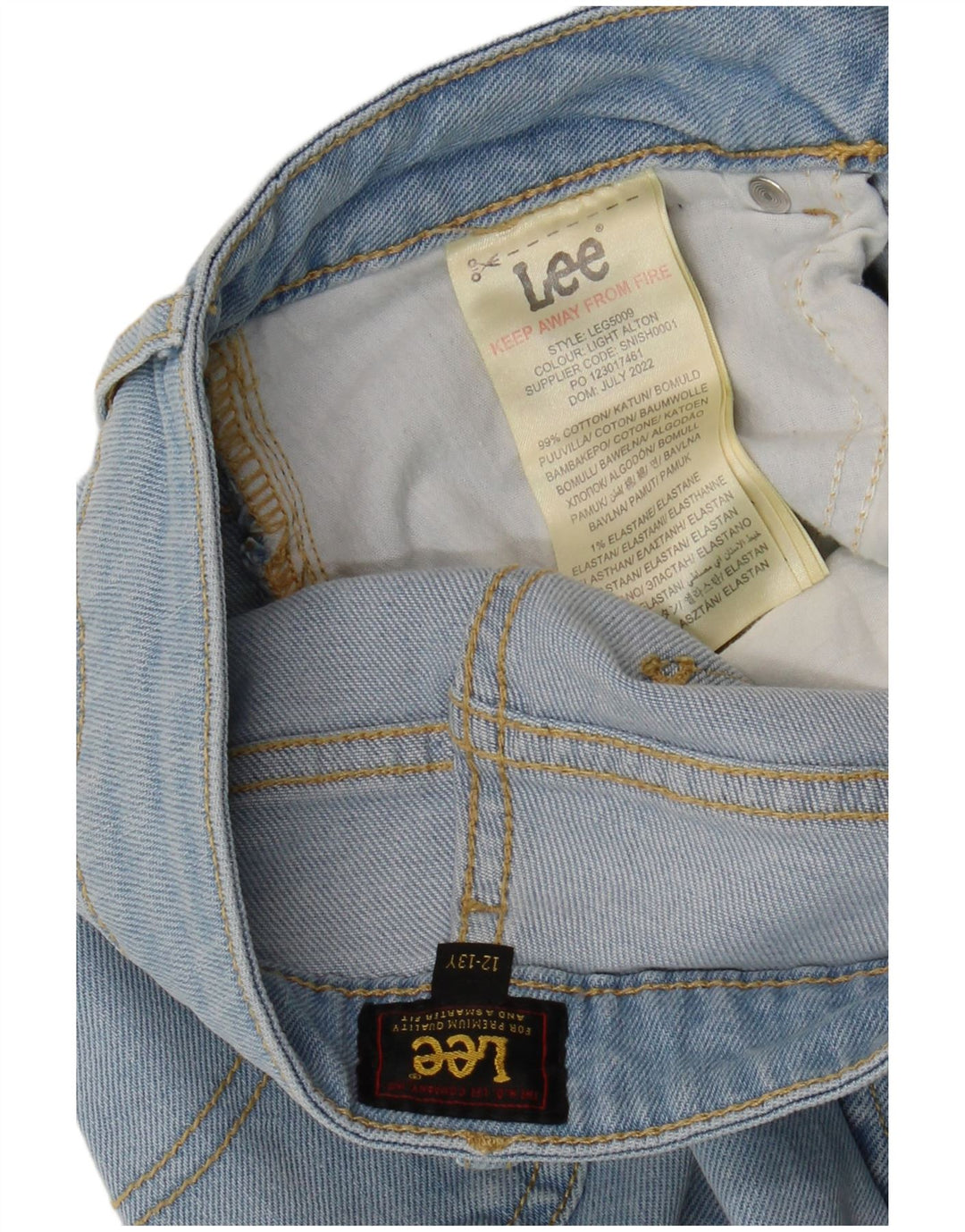 LEE uske traperice za djevojčice 12-13 godina W28 L28 plavi pamuk