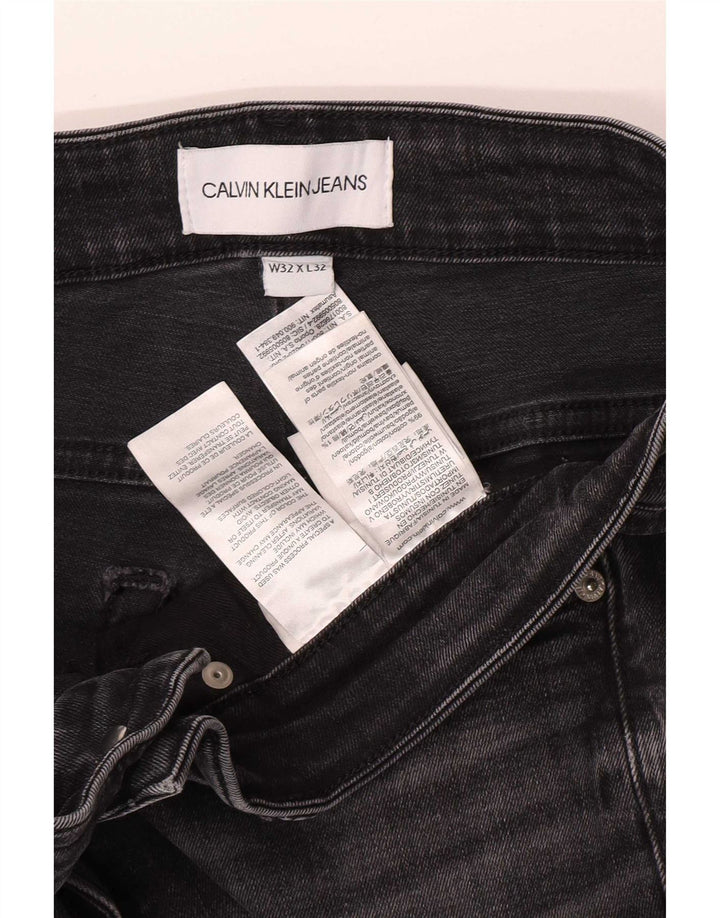 Calvin Klein Muške uske traperice W32 L32 Sivi pamuk