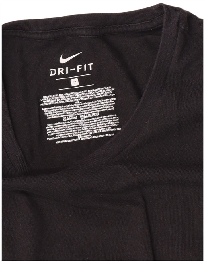 Nike Dri Fit T-Shirt Top srednji crni pamuk