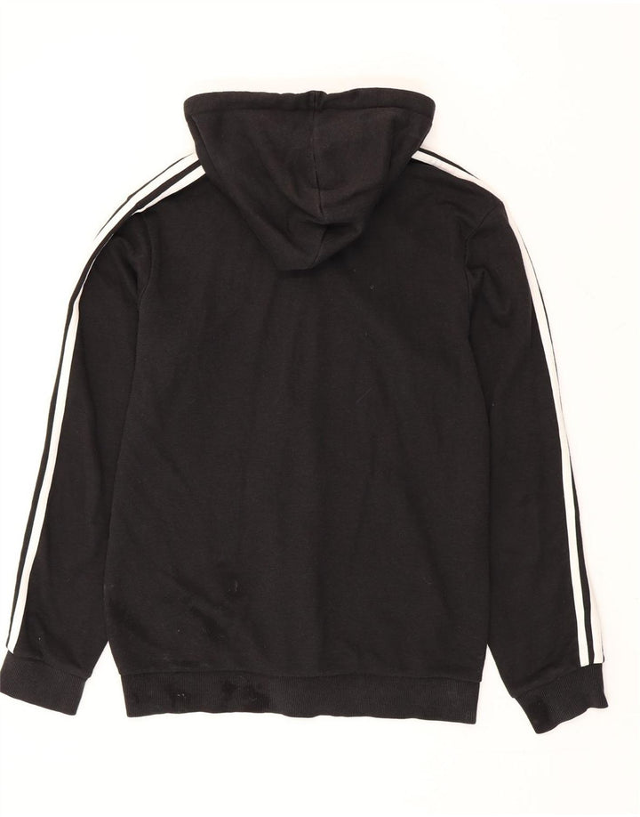 Adidas muški pulover s kapuljačom na patentni zatvarač Srednje crni pamuk