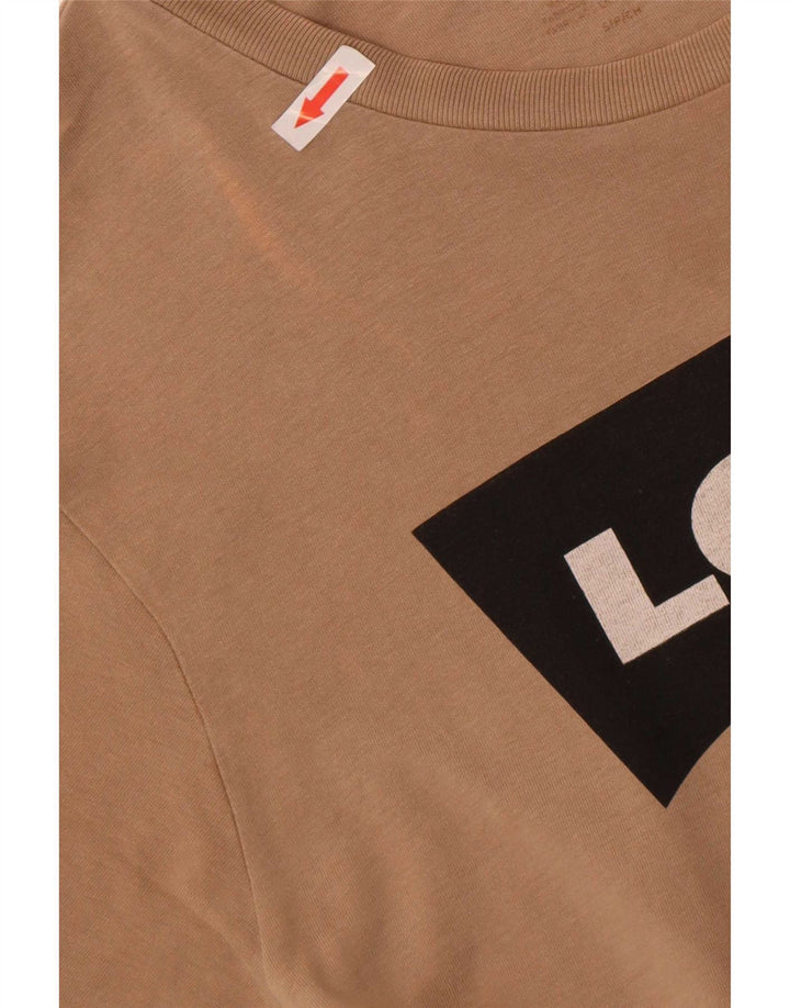 Levi's muška majica s grafičkim motivima, mala smeđa pamučna majica