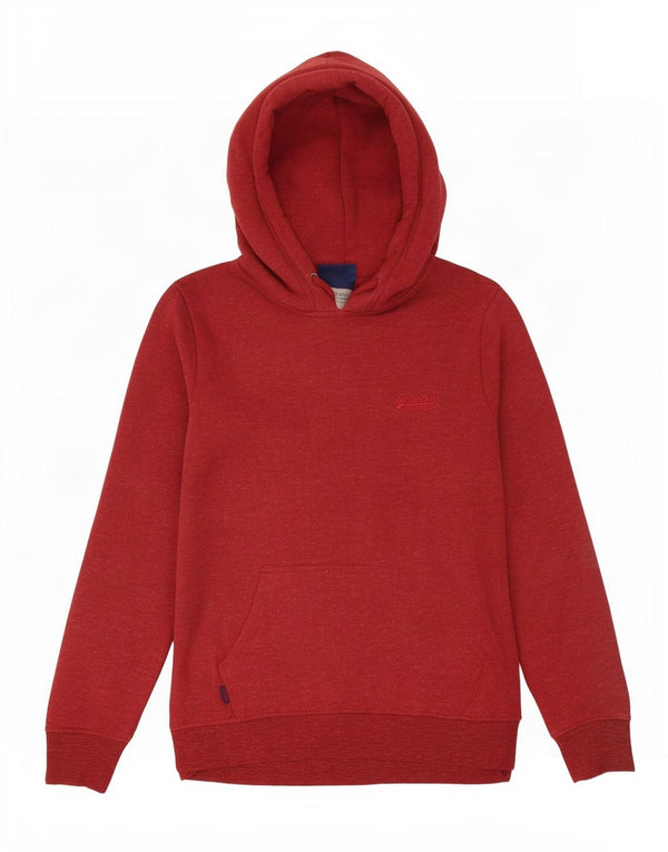 Superdry ženska majica s kapuljačom UK 12 Srednji bordo pamuk