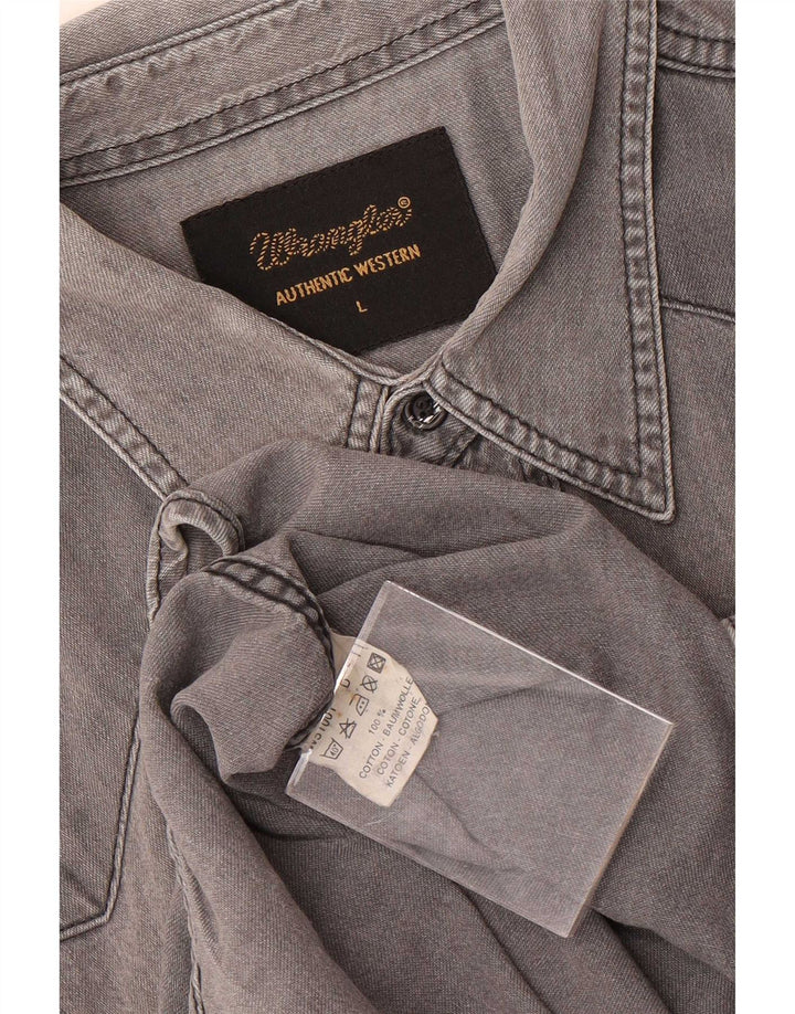 Wrangler muška traper košulja velika siva pamučna