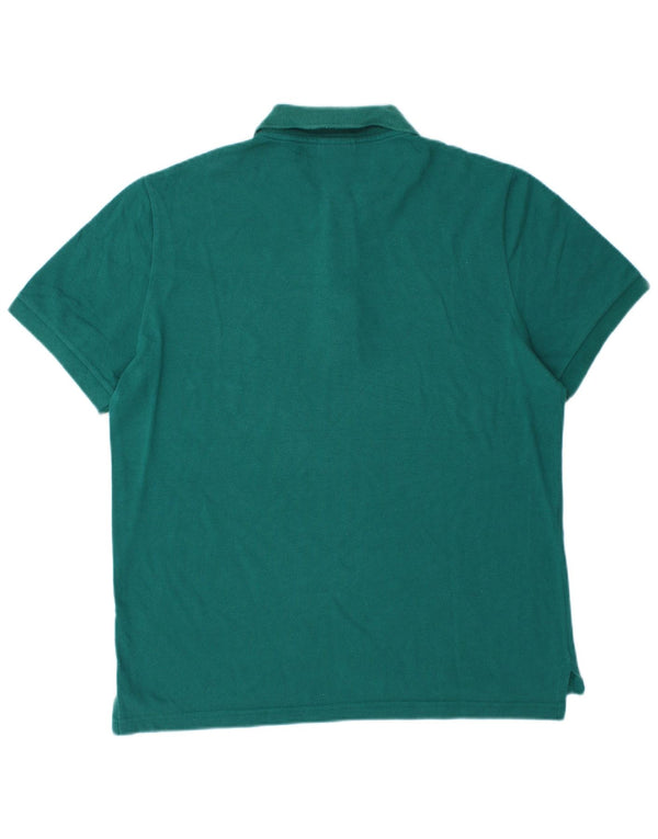 LACOSTE Mens Slim Fit Polo Shirt Size 5 Large Green Cotton