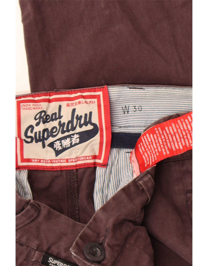 Superdry muške chino kratke hlače W30 srednje smeđi pamuk