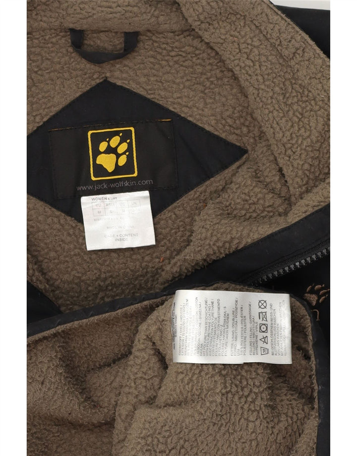 Jack Wolfskin ženska jakna vjetrovka UK 12/14 Srednje crni poliester