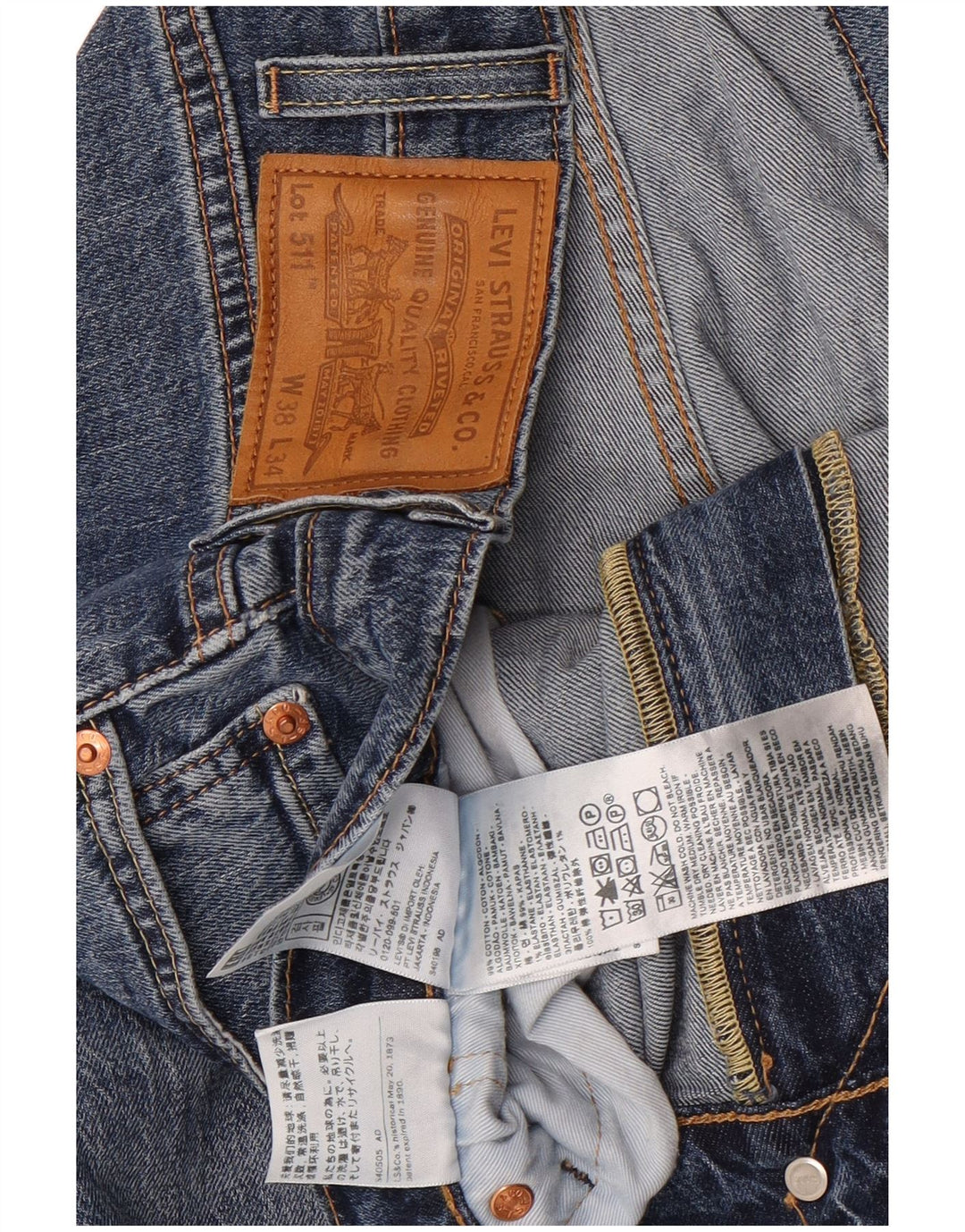 Levi's muške 511 uske traperice W38 L26 plavi pamuk