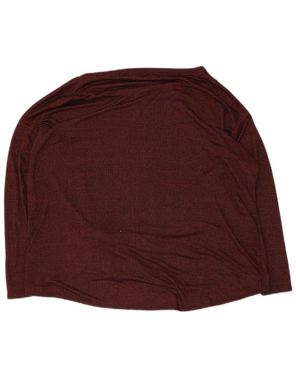 Marks & Spencer ženska majica dugih rukava UK 24 4XL tamnocrvena viskoza