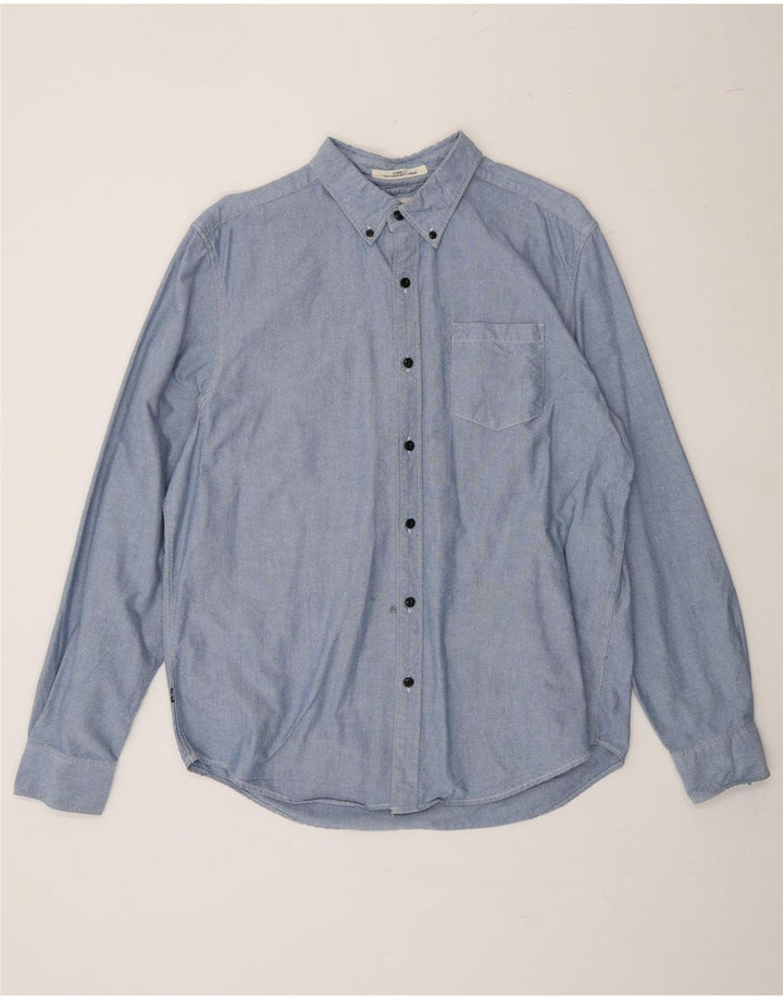 LEVI'S Mens Coupe Standard Standard Fit Shirt Large Blue Cotton Vintage Levi's and Second-Hand Levi's from Messina Hembry 