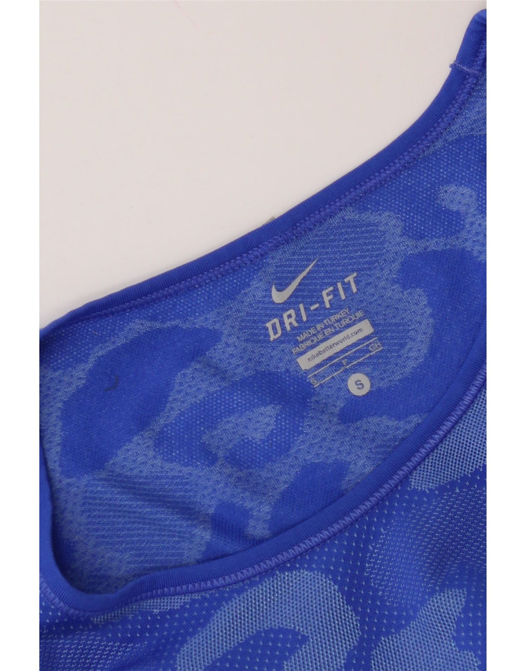 NIKE ženska majica kratkih rukava Dri Fit UK 10 Small Blue Camouflage