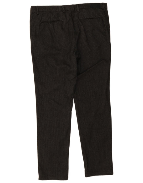 Trussardi muške uske chino hlače IT 52 XL W36 L31 sivi pamuk na riblju kost