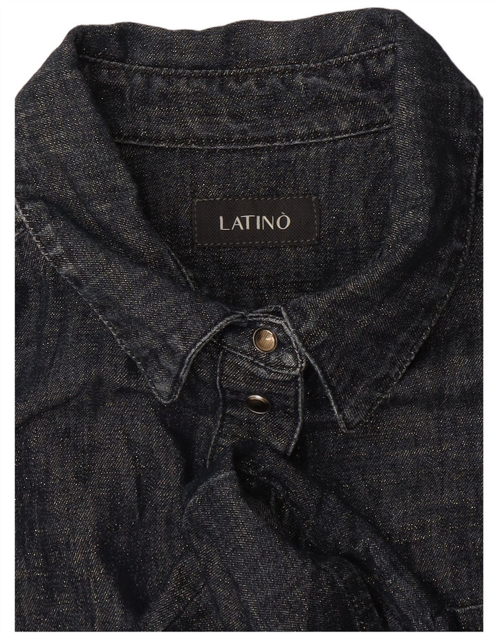 Vintage ženska košulja UK 12 srednje tamnoplava