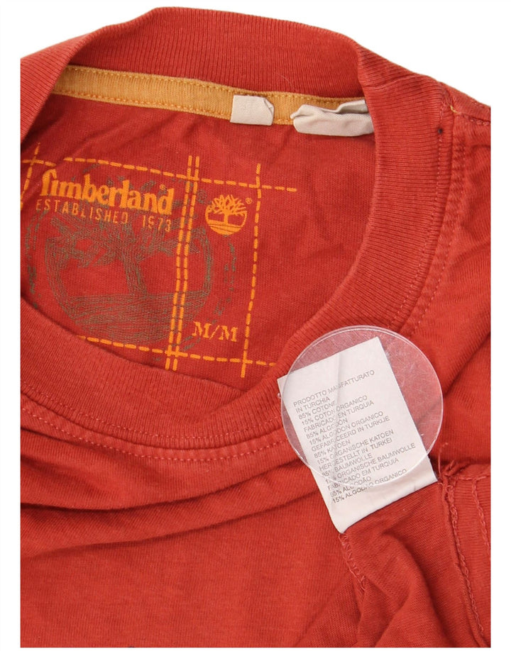 Timberland muška grafička majica dugih rukava srednje crvene boje