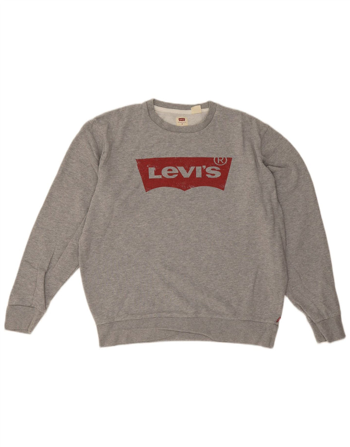 Levi's muški džemper s grafičkim motivima srednje sive boje s mrljama
