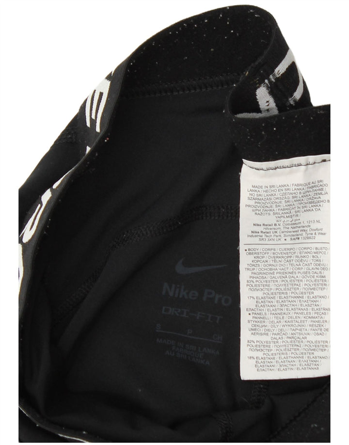Nike Ženske Dri Fit Graphic Leggings UK 10 Male crne poliesterske