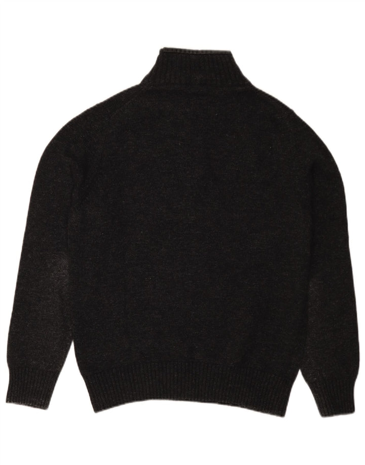 Trussardi Jeans muški džemper s izrezom i malim sivim vunenim džemperom