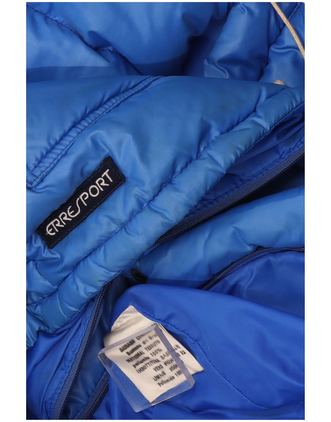 Vintage muška podstavljena jakna s kapuljačom UK 38 Srednje plavi poliamid