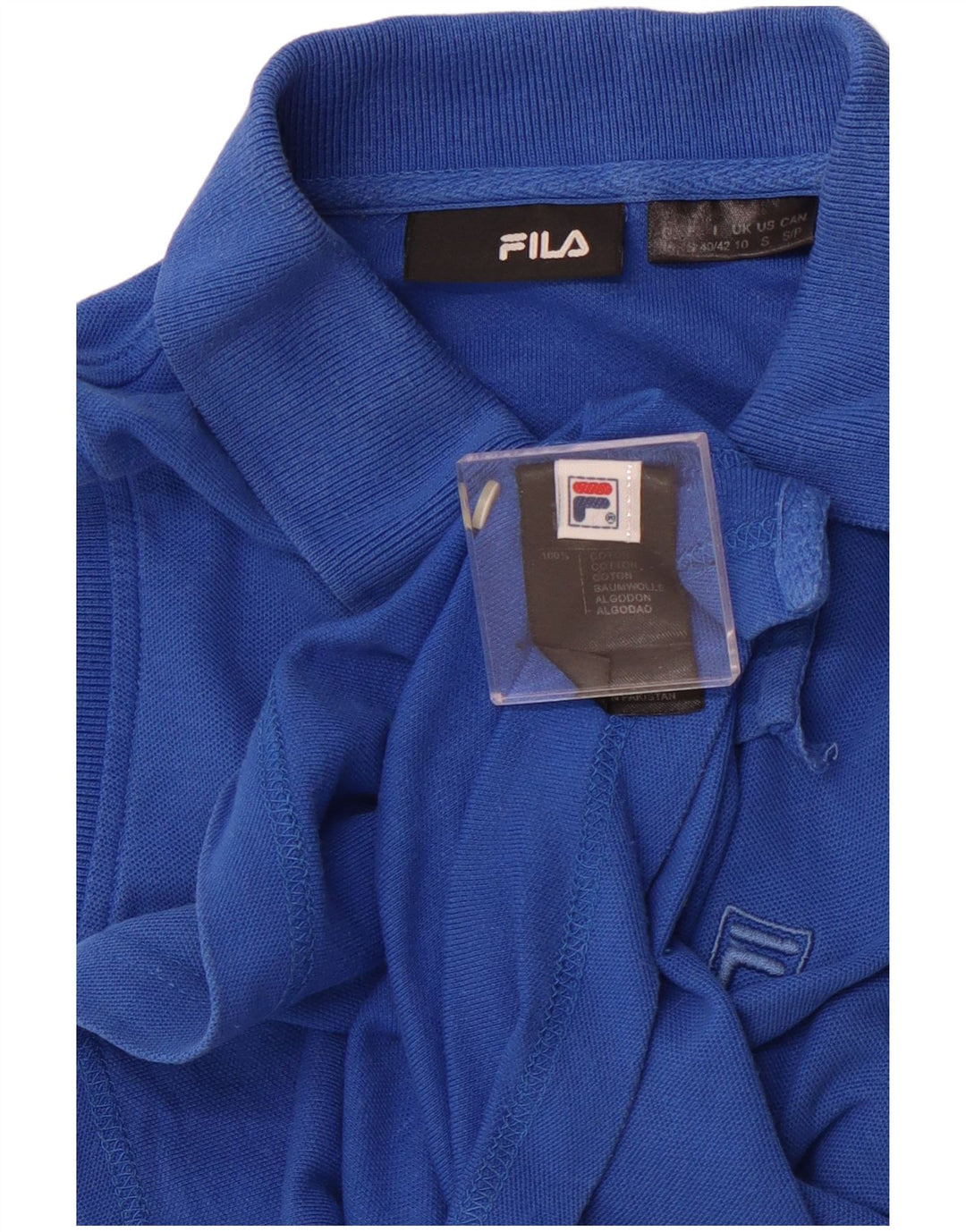 FILA ženska polo majica bez rukava UK 10 Mala plava pamuk