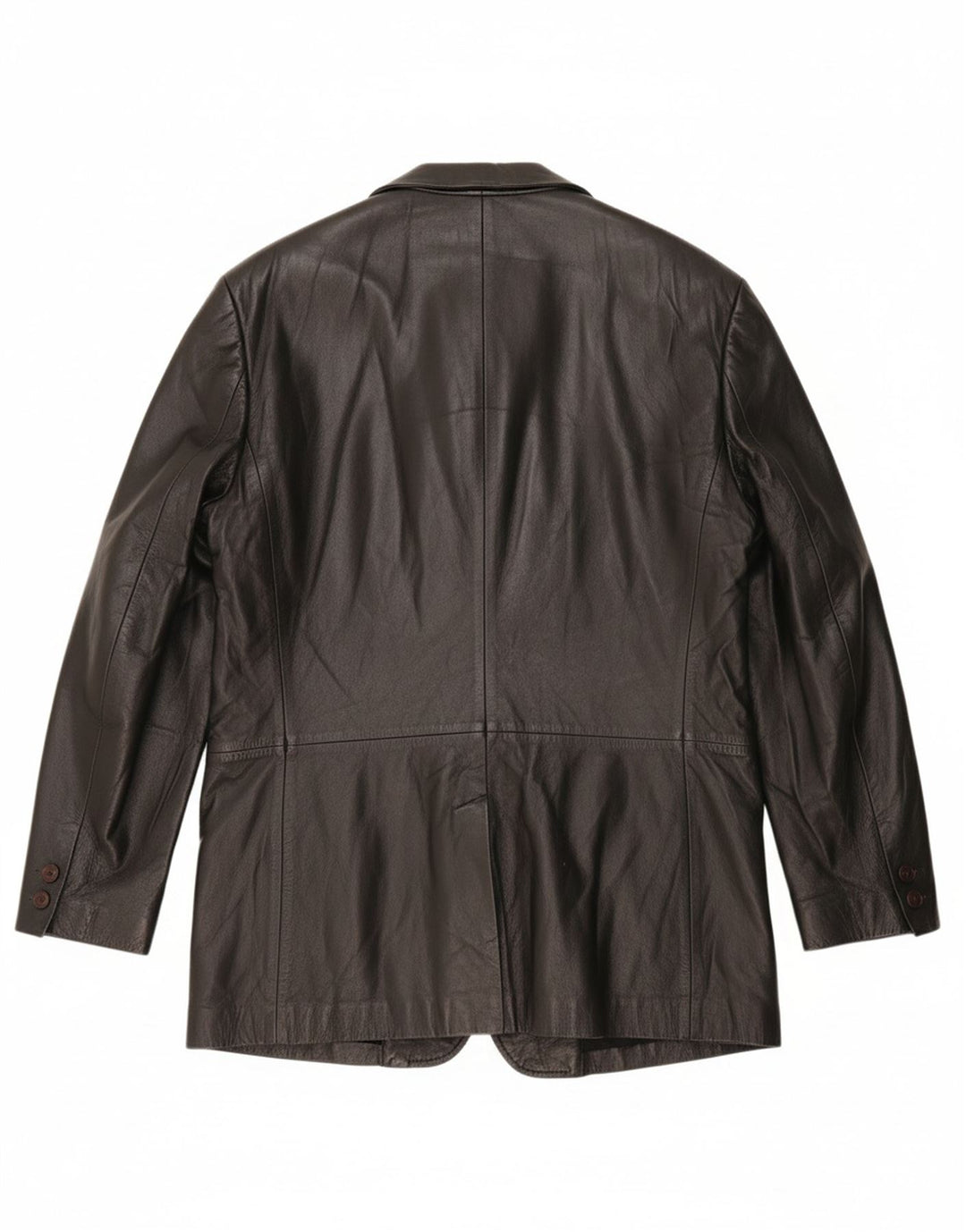 CONBIPEL Mens Leather Coat UK 40 Large Black Leather