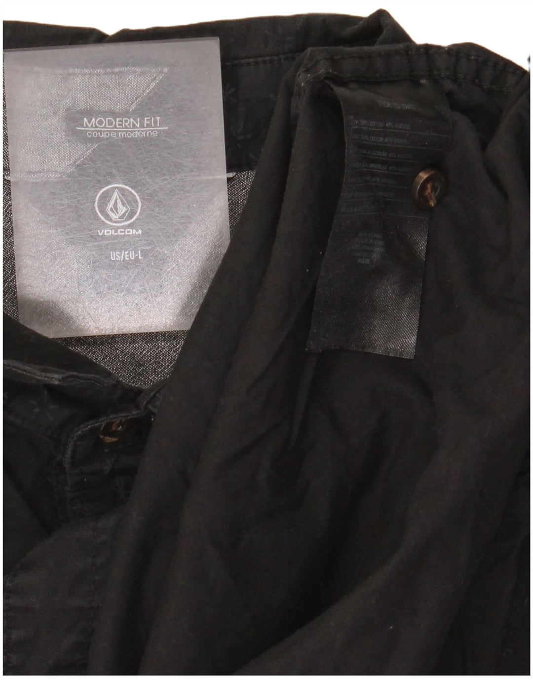 Volcom muška moderna košulja, veliki pamuk na crne točke
