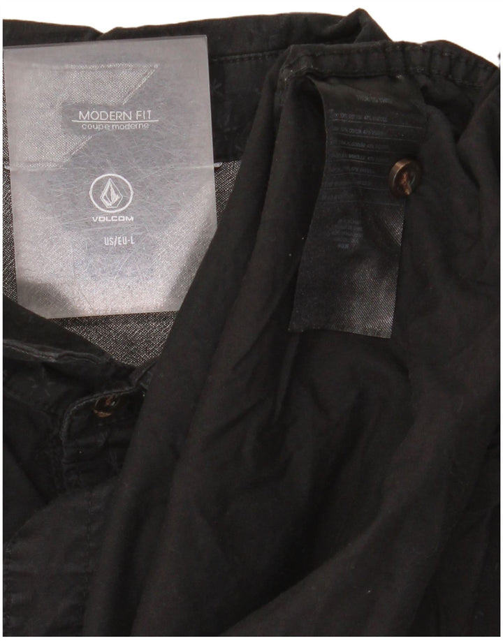 Volcom muška moderna košulja, veliki pamuk na crne točke