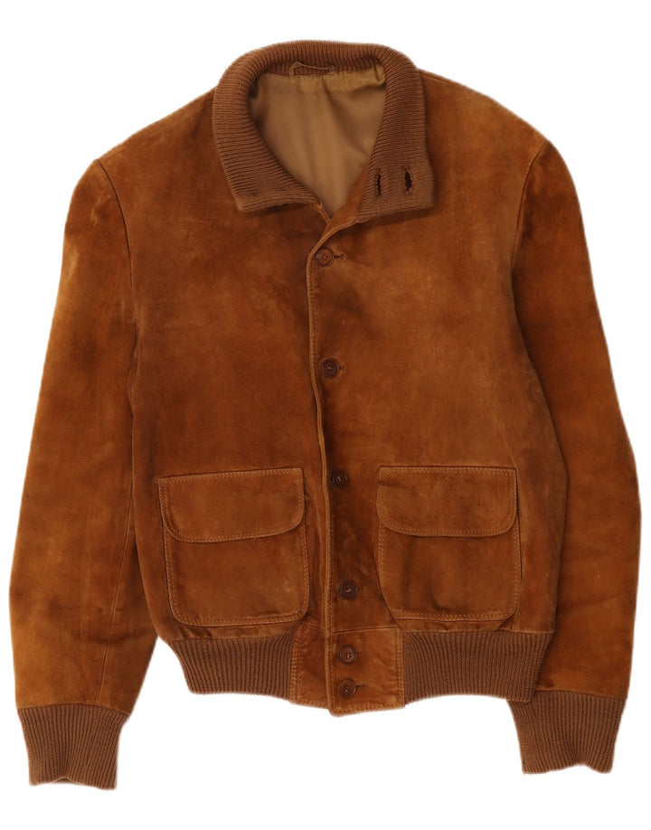 Vintage muška bomber jakna od brušene kože UK 38 srednje smeđe kože