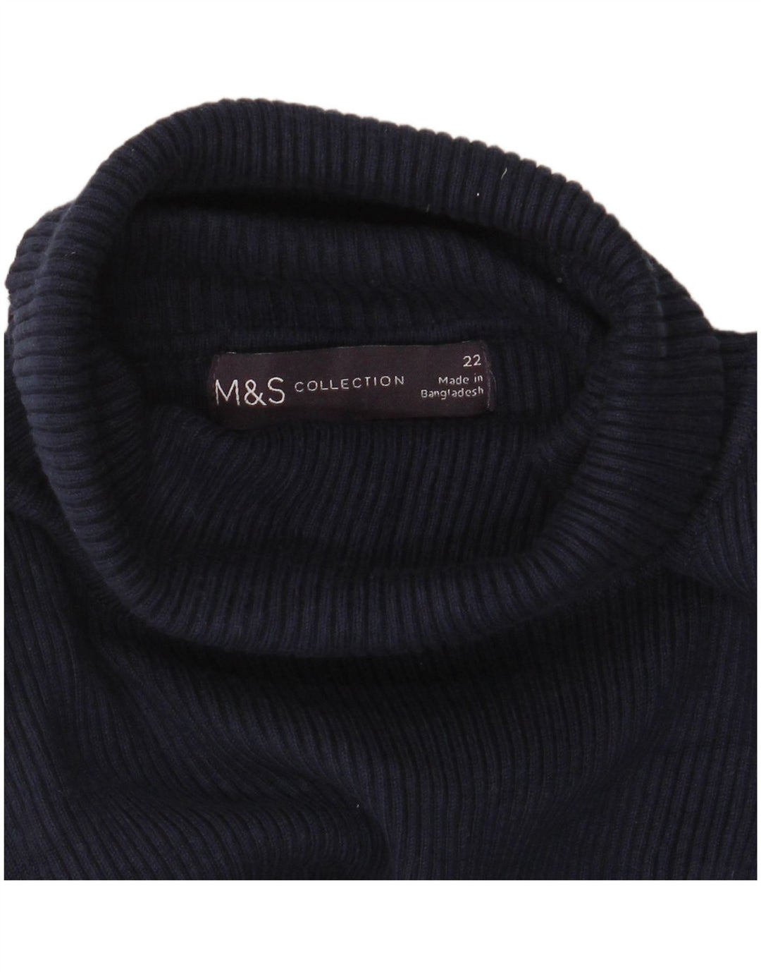MARKS & SPENCER Ženski pulover s rol izrezom UK 22 3XL tamnoplava