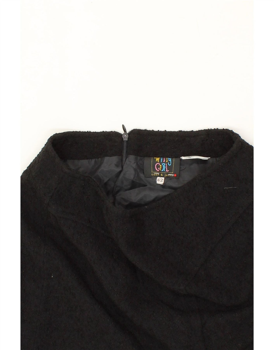 VINTAGE Womens Mini Skirt IT 42 Medium W26  Black Polyester Vintage Vintage and Second-Hand Vintage from Messina Hembry 