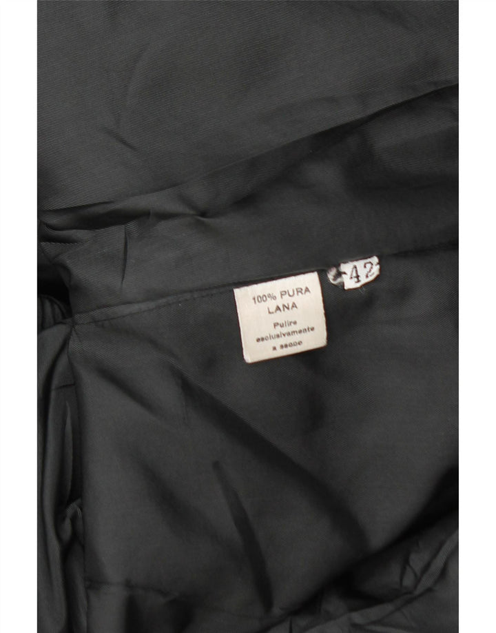 Vintage ženski preveliki kaput IT 42 srednje crvene djevičanske vune s houndstooth