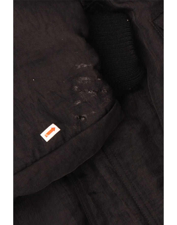 Vintage muška široka podstavljena jakna UK 38 srednje crna