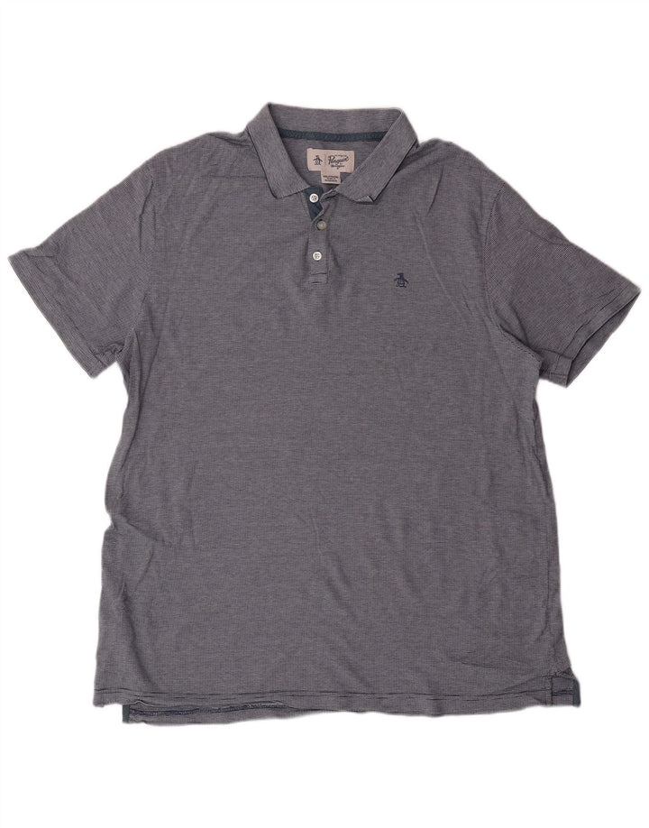 PENGUIN Muška polo majica 2XL Classic na plave pruge od pamuka