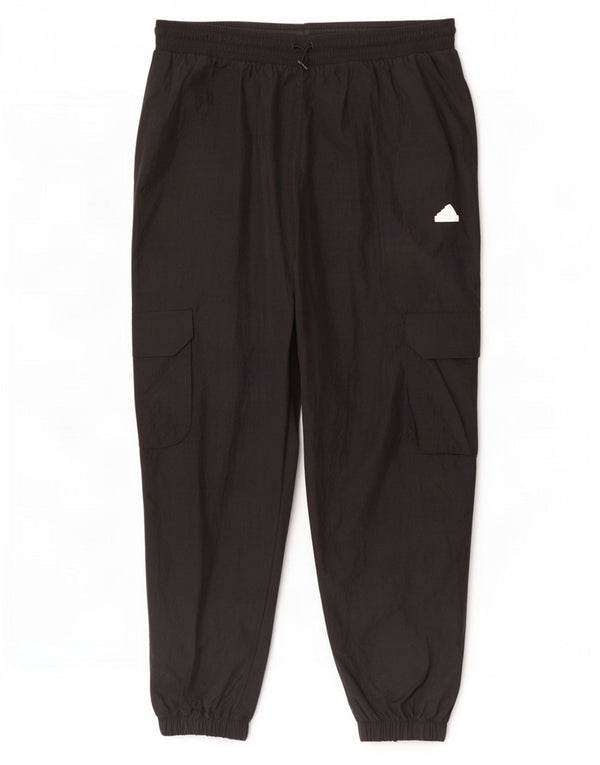 Adidas Ženske Cargo Trenirke Hlače Joggers UK 24/26 2XL Crne