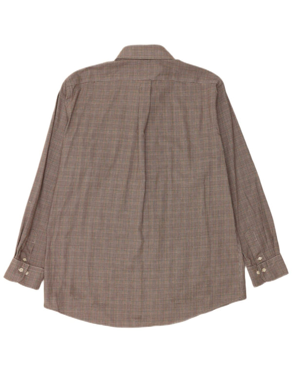 Ralph Lauren muška pripijena košulja veličina 17 43 XL smeđa houndstooth