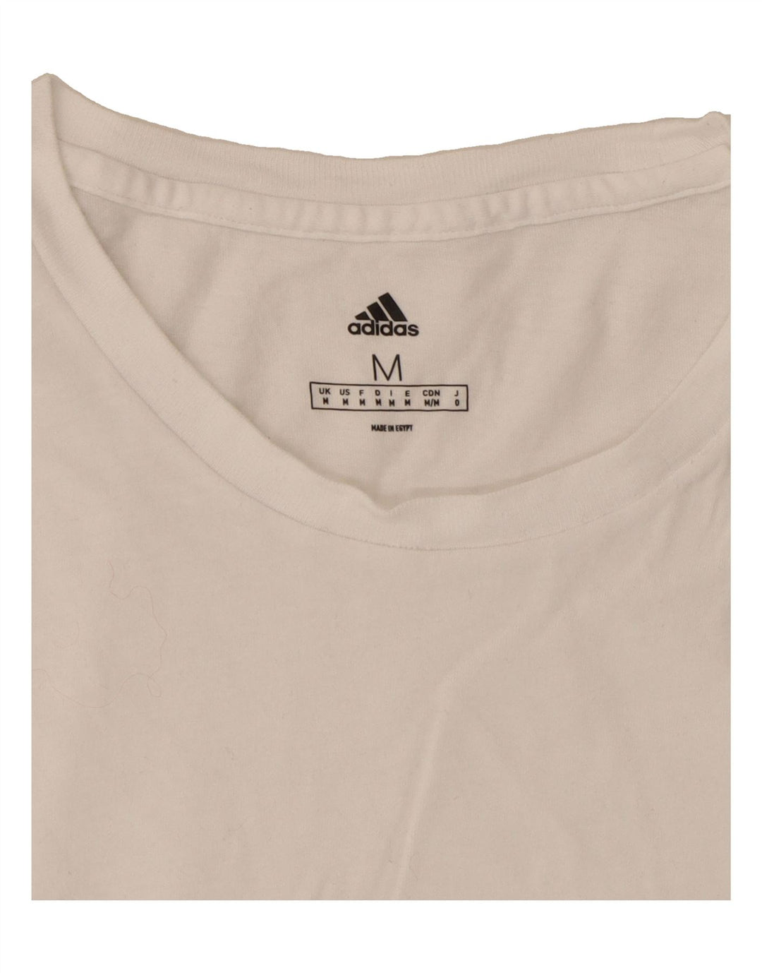 ADIDAS Mens T-Shirt Top Medium White Vintage Adidas and Second-Hand Adidas from Messina Hembry 