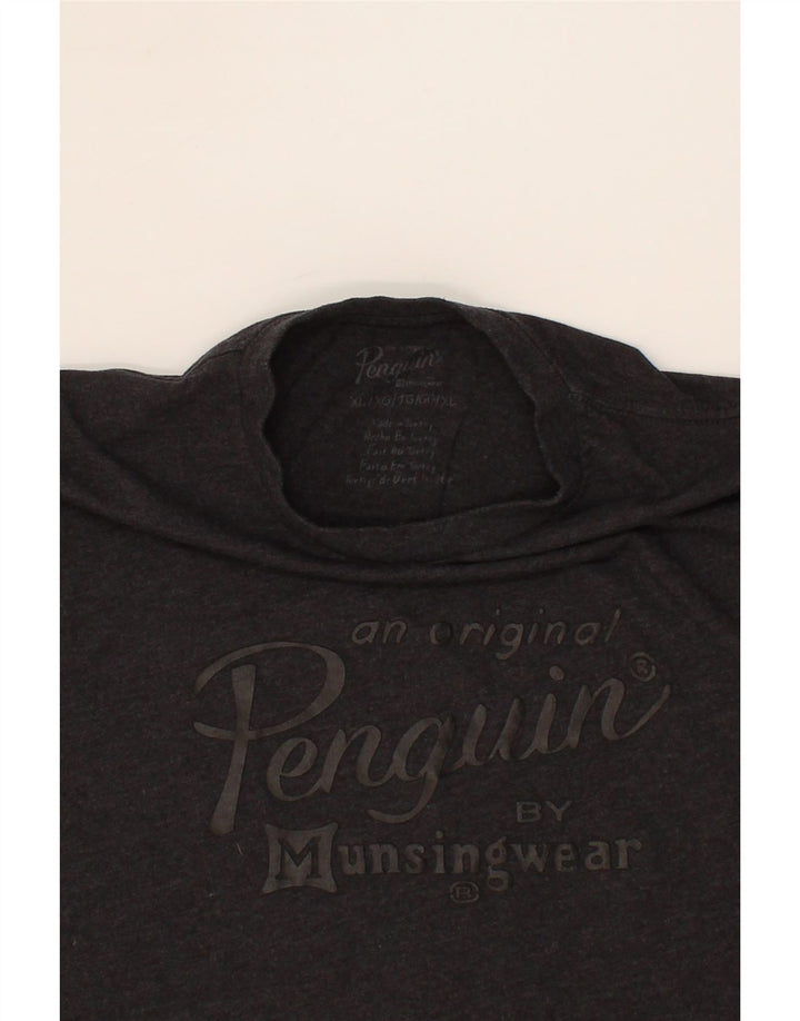 PENGUIN Mens Graphic T-Shirt Top XL Grey Vintage Penguin and Second-Hand Penguin from Messina Hembry 